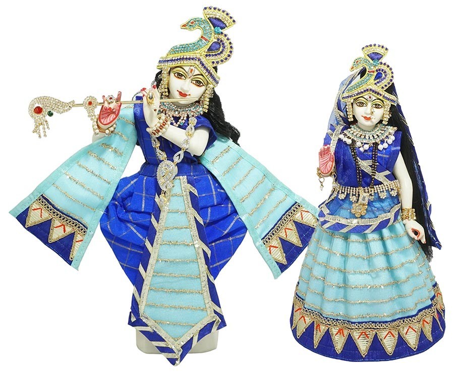 Sky Blue Gota Embroidery Lace Work RK Dress